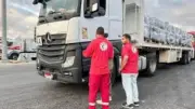 انطلاق القافلة الـ206 للمساعدات الإنسانية إلى قطاع غزة