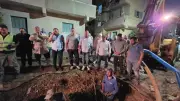 المنوفية تنهي إصلاح عطل خط مياه 500 مللي بعد ساعات من العمل