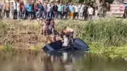 مصرع 7 من أسرة واحدة في حادث سقوط سيارة بترعة المريوطية
