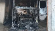 السيطرة على حريق معرض سيارات نقل ثقيل في المنوفية دون إصابات