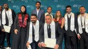 عبد الله السعيد ووليد سليمان يحتفلان بتخرج دفعة ماجستير إدارة كرة القدم من معهد برشلونة
