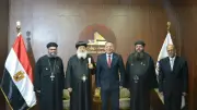 وفد كنيسة العذراء بدمياط يهنئ رئيس جامعة دمياط بعيد الأضحى