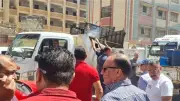 حملة مكبرة لرفع الإشغالات بشوارع أجا ومنية سمنود في الدقهلية