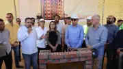 محافظ المنيا يضع حجر أساس مشروع عمارات النخيل بمدينة مطاي