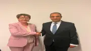 وزير الخارجية يبحث مع رئيسة البنك الأوروبي تعزيز الاستثمارات