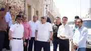 الزملوط يتابع تطوير مدخل مرسى مطروح لإبراز الهوية الحضارية للمحافظة