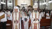 الأنبا بشارة يترأس قداس المناولة الاحتفالية بكنيسة العائلة المقدسة في ملوي