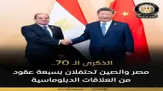 الذكرى السبعون للعلاقات المصرية الصينية.. شراكة دولية نموذجية