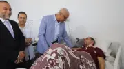 محافظ شمال سيناء يزور الجرحى والمرضى الفلسطينيين بمستشفى الشيخ زويد