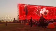 درونز ومجسمات رياضية وأكبر شاشة عرض في احتفالية العاصمة الجديدة بافتتاح كأس العالم