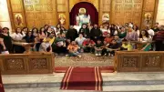 الأنبا باسيليوس يترأس قداس لطلاب الثانوية بكاتدرائية المنيا