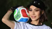 بسمة وهبة ترتدي زي المنتخب وتوجه رسائل دعم قوية للفراعنة