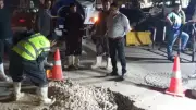 رئيس صرف القاهرة يتابع هبوط أرضي بمصطفى النحاس ويؤكد سلامة الشبكات