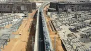 لأول مرة.. عبور القطار الكهربائي الخفيف أمام كاتدرائية الميلاد بالعاصمة الجديدة