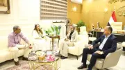 محافظ الوادي الجديد تلتقي وفد مركز المعلومات لمتابعة مبادرة الألف يوم الذهبية