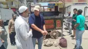 إزالة سقف خرساني مخالف بمنطقة المدارس جنوب الغردقة