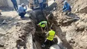 إصلاح كسر خط المياه الرئيسي بالعاشر من رمضان وعودة الخدمة خلال ساعتين