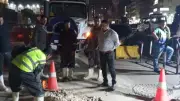 رئيس الصرف الصحي يتابع هبوطاً أرضياً بمصطفى النحاس ويؤكد سلامة الشبكات