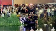 تفاصيل مأساوية بحادث سقوط سيارة بترعة المريوطية.. مصرع 6 من أسرة