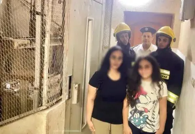 الفيوم: إنقاذ سيدة وابنتها احتجزتا داخل مصعد بمدينة طامية