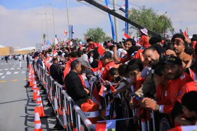 أعلام فلسطين تزين استقبال الفراعنة بالعلمين في رسائل تضامن