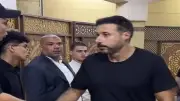 أحمد السعدني في أول ظهور بعد زواجه يشارك في عزاء المنتج ياسر صبحي