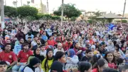 إقبال جماهيري كبير على مركز شباب الجزيرة لمتابعة مباراة مصر والأرجنتين